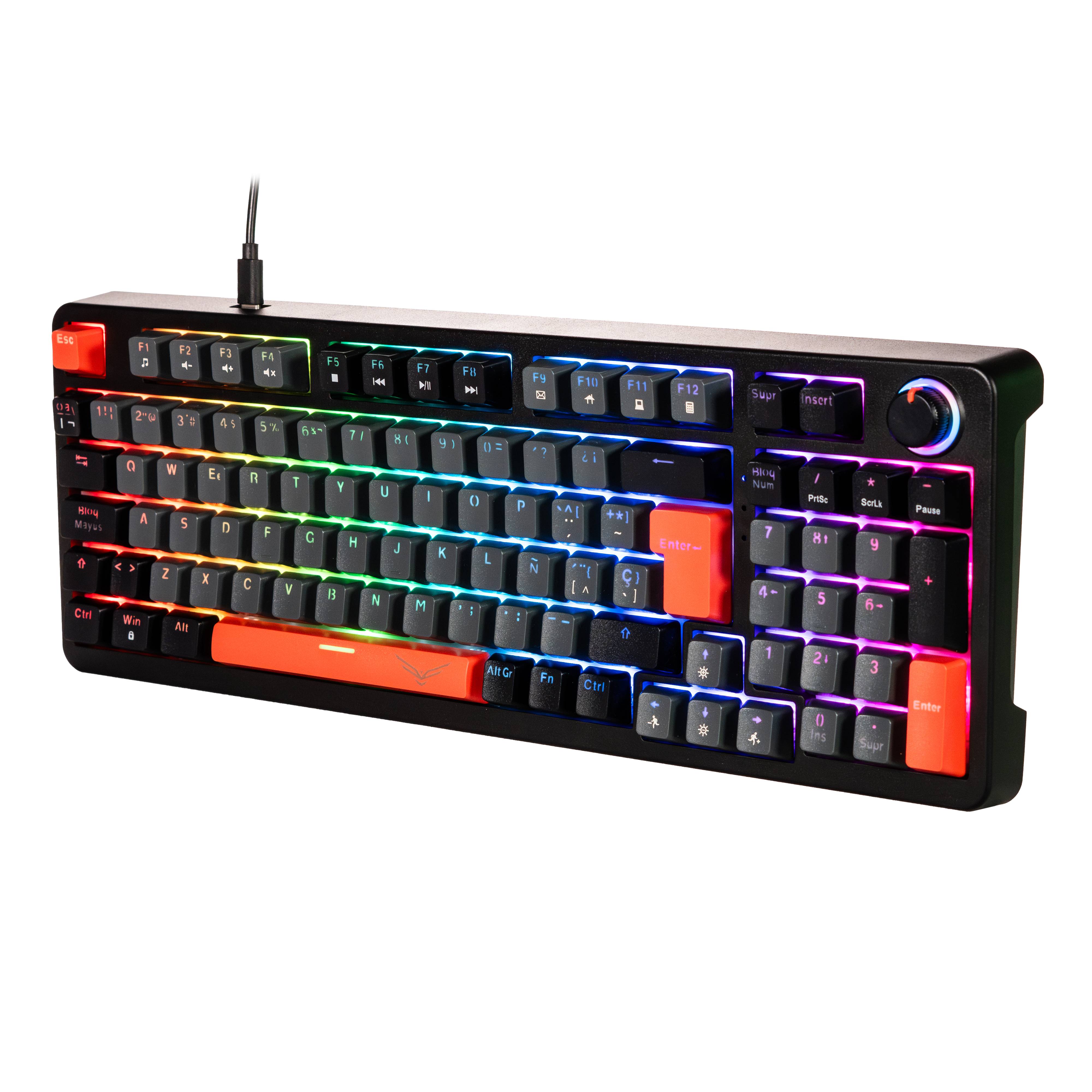 NACEB TECLADO MECANICO GAMER SWITCH RGB RED PHYTON NA-0972N -
