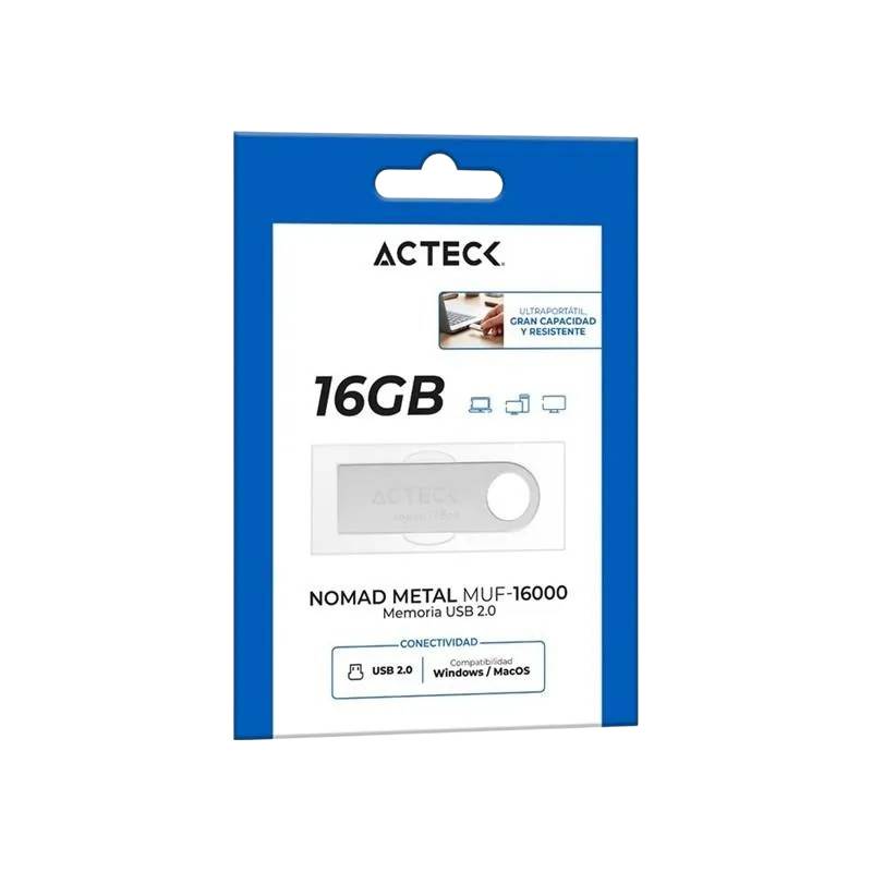 Memoria USB Nomad Metal MUF-1600 ACTECK  Memoria USB 16GB -